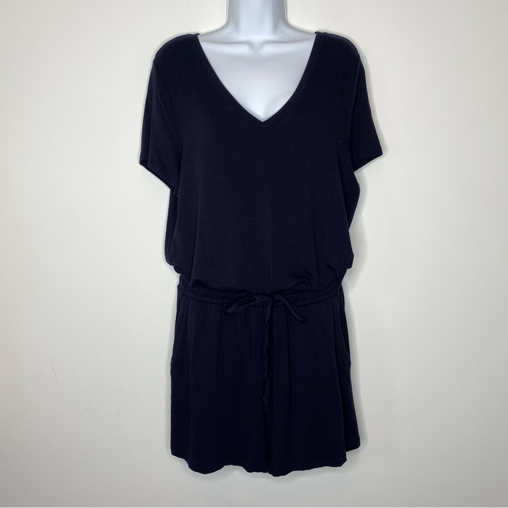 Daily Ritual Navy Blue Shorts Romper